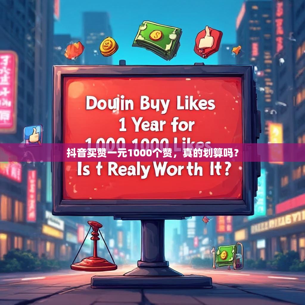 抖音买赞一元1000个赞，真的划算吗？