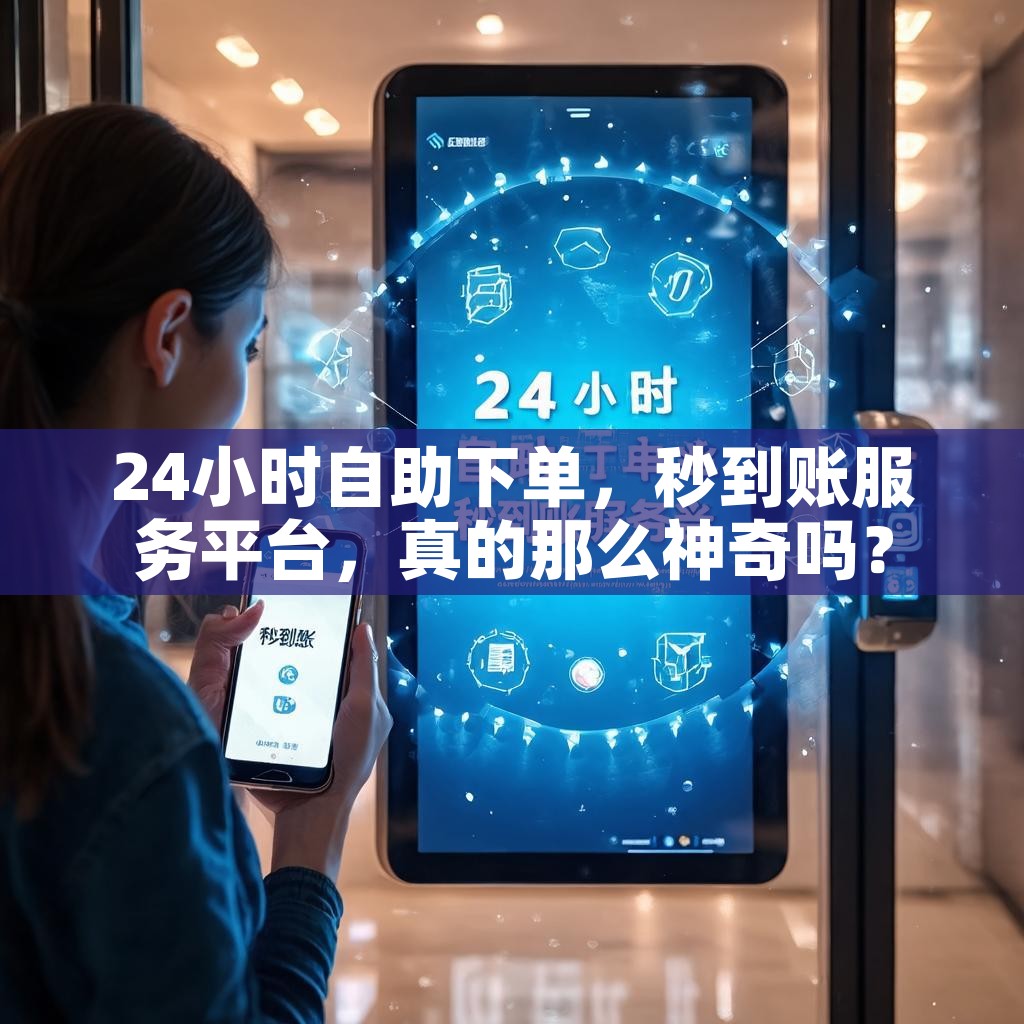 24小时自助下单，秒到账服务平台，真的那么神奇吗？