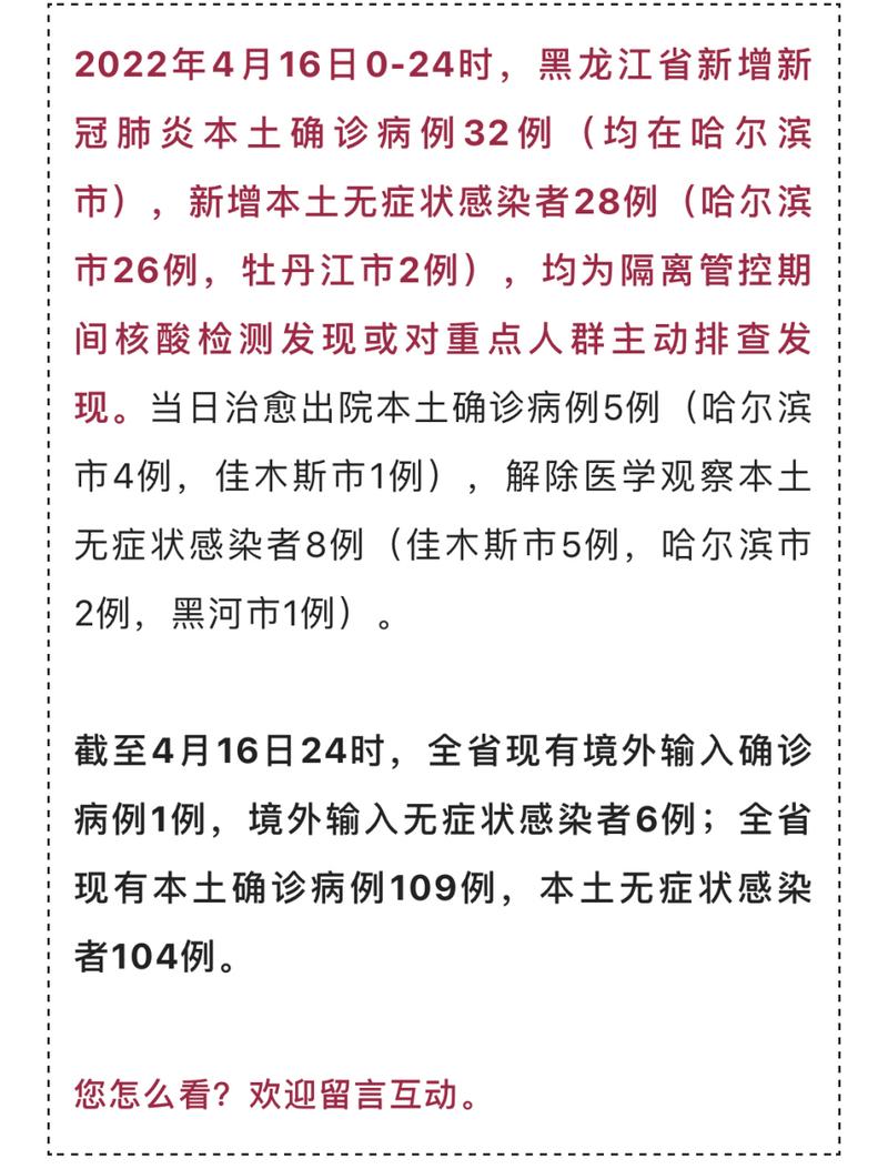 哈尔滨今天新增几例疫情？最新确诊病例通报